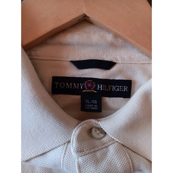 Men's Tommy Hilfiger Cream Polo Short Short Sleeve XL - Picture 3 of 6